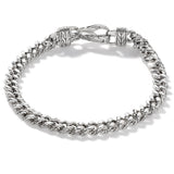 John Hardy Mens Asli Classic Chain Curb Link Bracelet 7MM in Silver