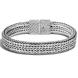 John Hardy Mens Rata Bracelet with Volcanic Textured Clasp Back View
