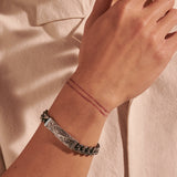 John Hardy Mens Volcanic Textured Curb Link Bracelet in Sterling Silver