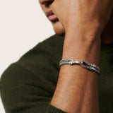 John Hardy Mens Double Strand Silver Hook Bracelet 9mm - Classic Chain Collection