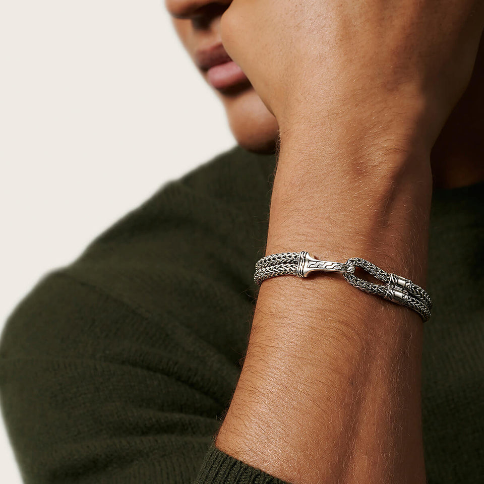 Plain Silver Mens bracelet, Heavy Chain Bracelet, Sterling silver, Silver  jewelry, Silver bracelet, 925 silver, Bracelet for anniversary, Christmas  Gift, Unisex Bracelet Bangle - Walmart.com