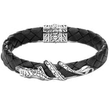 Braided Black Leather with Balinese Naga Dragon by John Hardy