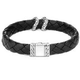 Braided Black Leather with Balinese Naga Dragon by John Hardy - Backside