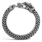 John Hardy Mens Legends Naga Dragon 15mm Heavy Duty Silver Link Bracelet - Top View