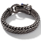 John Hardy Mens Legends Naga Dragon 15mm Heavy Duty Silver Link Bracelet - Back View