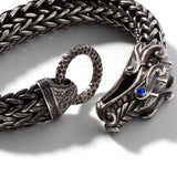 John Hardy Mens Legends Naga Dragon 15mm Heavy Duty Silver Link Bracelet - Close-up