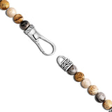 Jasper and Riverstone Bead Bracelet by John Hardy - Hook Clasp