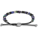 John Hardy Mens Blue Multi-Bead Bracelet with Adjustable Cord Back View