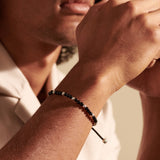 John Hardy Mens Black Onyx Bead 3mm Thin Width Bracelet with Pull Through Adjustable Cord