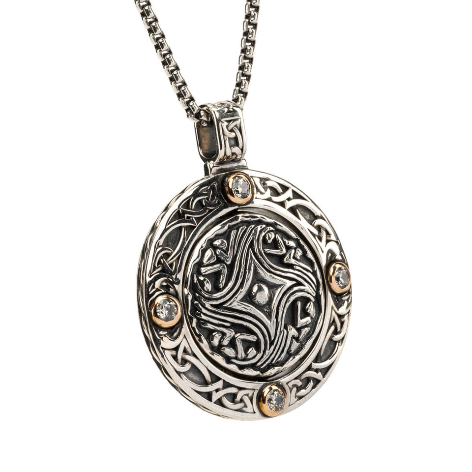 Petrichor FOUR ANGELS CELTIC COIN Men's Pendant Necklace by Keith Jack