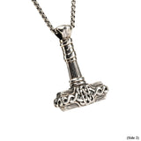 Petrichor THORS HAMMER Mjolnir Pendant Necklace by Keith Jack - Back Side