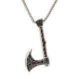 Bronze and Silver VIKING AXE Mens Pendant Necklace from Petrichor by Keith Jack - Back View