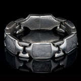 William Henry RETRO METEORITE Heavy Duty Silver Link Bracelet for Men