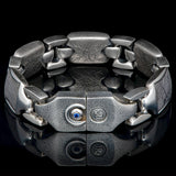 William Henry RETRO METEORITE Heavy Duty Silver Link Bracelet for Men