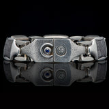 William Henry RETRO METEORITE Heavy Duty Silver Link Bracelet for Men