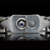 William Henry RETRO METEORITE Heavy Duty Silver Link Bracelet for Men