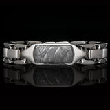 William Henry IDENTITY METEORITE Heavy Duty Silver Mens Bracelet