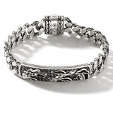 John Hardy Mens Legends Naga Dragon Station Bracelet in Sterling Silver
