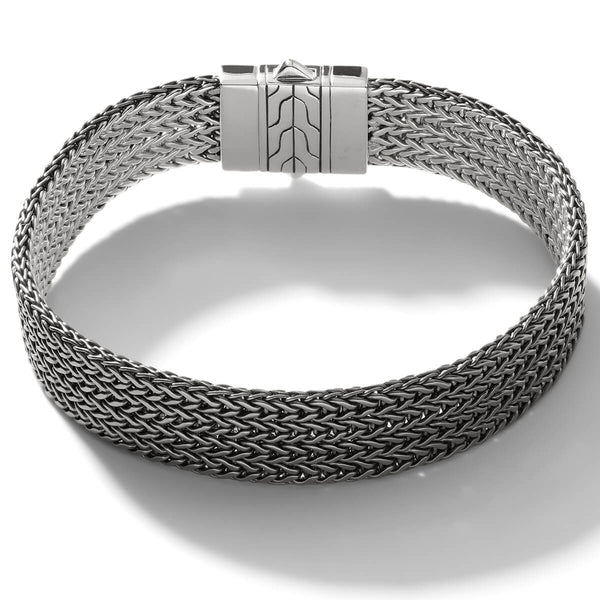 Mahi Rhodium Plated Royal King Bracelet Valentine Gift For Mens