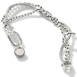 John Hardy Mens Industrial Triple Strand Silver Bracelet - Full View