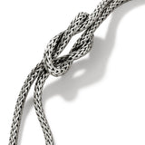 John Hardy Mens Manah Knot Sterling Silver Thin Width Bracelet - Close-up
