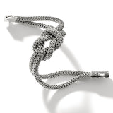 John Hardy Mens Manah Knot Classic Link 5mm Sterling Silver Bracelet - Alt View