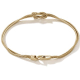 John Hardy Mens Manah Knot 14k Gold Thin Width Bracelet - Back Side
