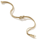 John Hardy Mens Manah Knot 14k Gold Thin Width Bracelet - Alt View