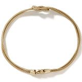 John Hardy Mens Manah Knot 14k Gold Thin Width Bracelet - Top View