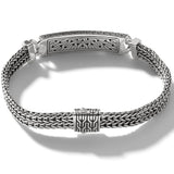 John Hardy Mens Black Spinel Station Bracelet in Sterling Silver - Back Side