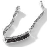 John Hardy Mens Black Stone Station Bracelet in Sterling Silver - Alternate View