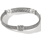 John Hardy Mens Hammered Station Bracelet in Sterling Silver - Reverse Side