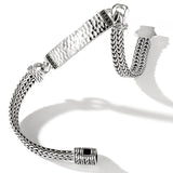 John Hardy Mens Hammered Station Bracelet in Sterling Silver - Alternate View