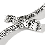 John Hardy Mens Hammered Station Bracelet in Sterling Silver - Close-up