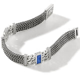 John Hardy Mens Lapis Lazuli Inlay Rata Link Bracelet in Sterling Silver - Alt View