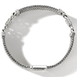 John Hardy Mens Lapis Lazuli Inlay Rata Link Bracelet in Sterling Silver - Top View