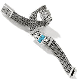 John Hardy Mens Turquoise Inlay Rata Link Bracelet in Sterling Silver - Alt View