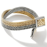 John Hardy Mens Rata Link 14k Gold and Silver Double Strand Bracelet - Alt View