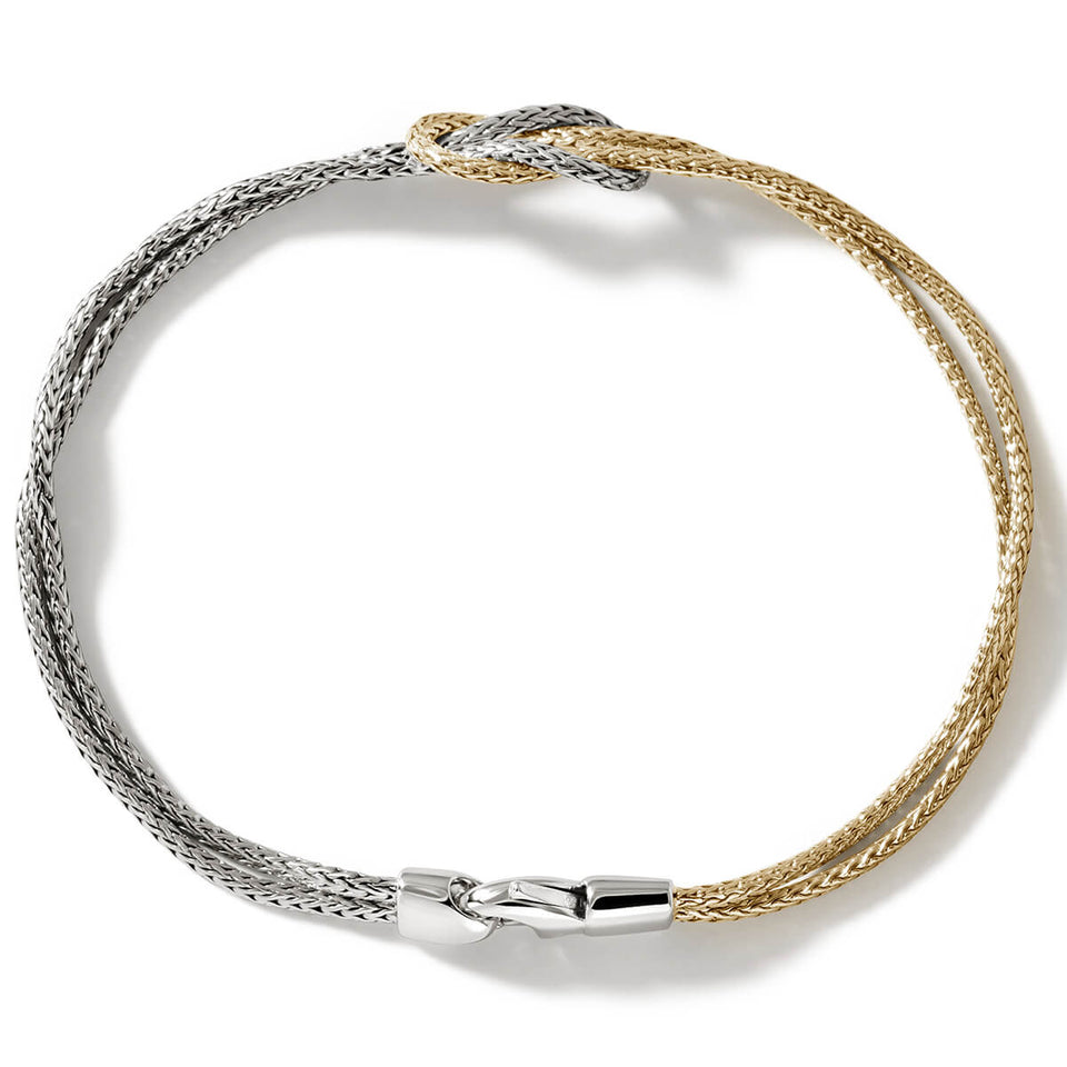 Legacy Eternal Knot Thread Bracelet in 18K White Gold – Young by Dilys