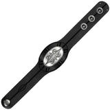 CHIRO Leather Wrist Cuff Bracelet - Flat View