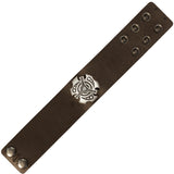 APOLLO Leather Wrist Cuff Bracelet - Flat View