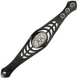 TITAN Leather Wrist Cuff Bracelet - Flat View