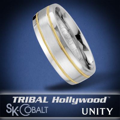 PARALLEL UNITY Ring SK Cobalt Men's Wedding Band by Scott Kay
