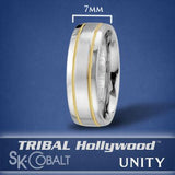 PARALLEL UNITY Ring SK Cobalt Men's Wedding Band by Scott Kay