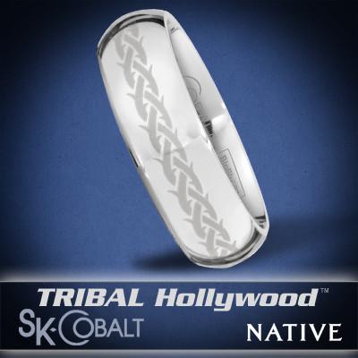 PROTECTED NATIVE Ring SK Cobalt Men's Wedding Band by Scott Kay