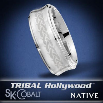 CROWN NATIVE Ring SK Cobalt Men's Wedding Band by Scott Kay