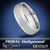 NOBLE CROSS DEVOUT Ring SK Cobalt Men's Wedding Band by Scott Kay