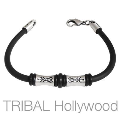 PARIACACA Beaded Black Rubber Bracelet by Bico Australia by Bico Australia