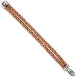 THE WRANGLER LIGHT BROWN Double Strand Leather Mens Bracelet by Bico