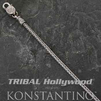 Konstantino SMALL HERRINGBONE STERLING SILVER Mens Necklace Chain